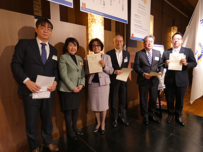 ポリオ根絶支援企業感謝状