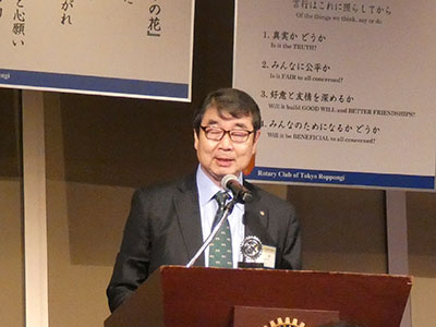 クリスマス夜間例会の様子1